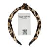 Haarband Diadeem 3cm – Knoop - Panterprint Stof – Beige Zwart Bruin