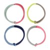 Haarelastieken Basic - Knoop - Duo Kleuren - Roze Groen Blauw Grijs Geel - Set van 4