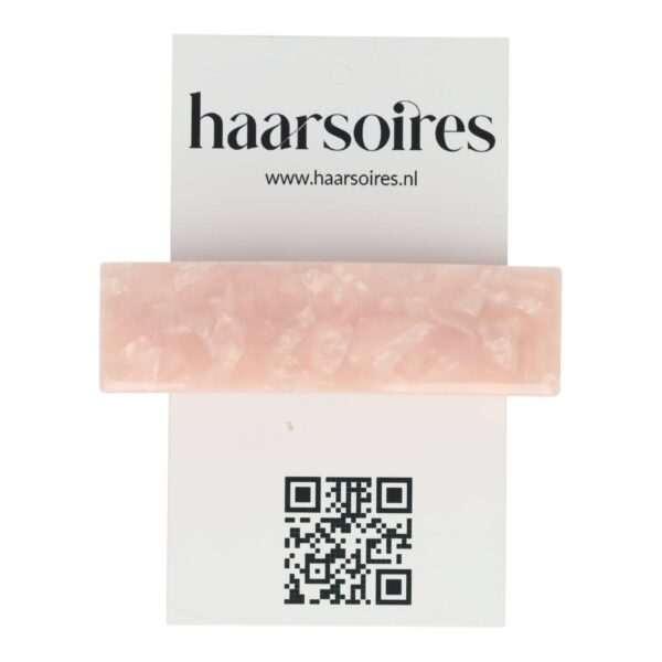 Haarspeld Patentspeld 7cm - Recht – Marmer Patroon – Roze