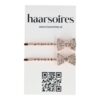 Haarspeld Schuifspeldjes 5cm - Strik - Strass Steentjes - Koper - Set van 2