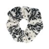 Haarelastiek Scrunchie – Print – Zachte Stof – Zwart Wit