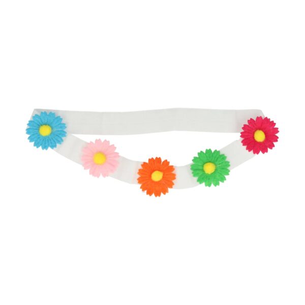 Haarband Baby - Bloemen - Multi Color Wit