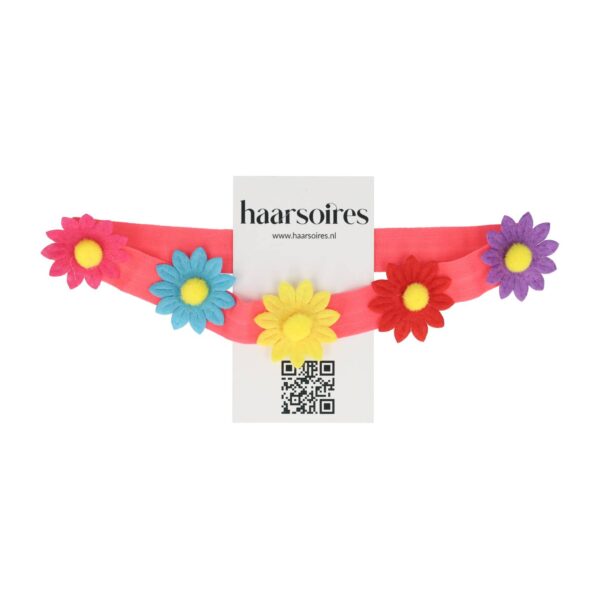 Haarband Baby - Bloemen - Multi Color Roze
