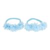 Haarelastieken – Bloemen – Tule Stof - Blauw – Set van 2