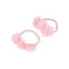 Haarelastieken – Bloemen – Tule Stof - Roze – Set van 2