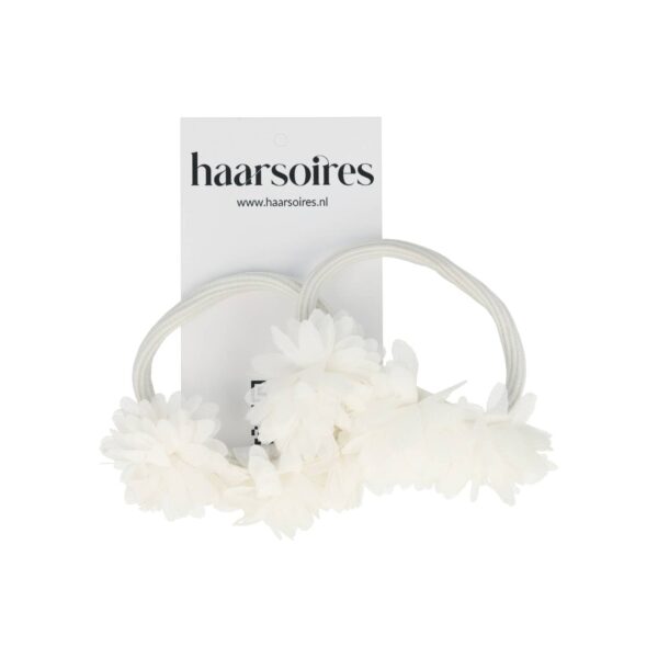 Haarelastieken – Bloemen – Tule Stof - Roze – Set van 2 (kopie)