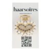 Haarspeld Haarklem 4cm – Hart – Parel & Strass – Metaal – Goud