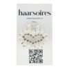 Haarspeld Haarklem 4cm – Hart – Parel & Strass – Metaal – Zilver