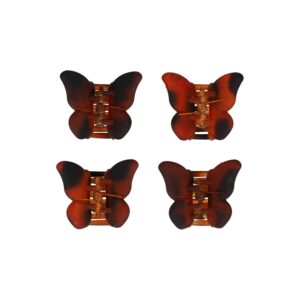 Haarspeld Haarklemmen 2,5cm – Vlinder – Bruin – Set van 4