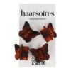 haarklemmen vlinder bruin_3 Haarspeld Haarklemmen 2,5cm – Vlinder – Bruin – Set van 4