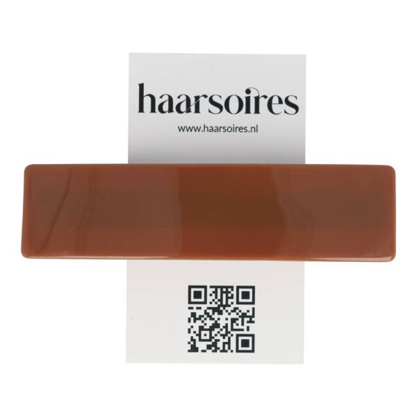 Haarspeld Patentspeld 10cm - Recht - Breed - Glans - Bruin