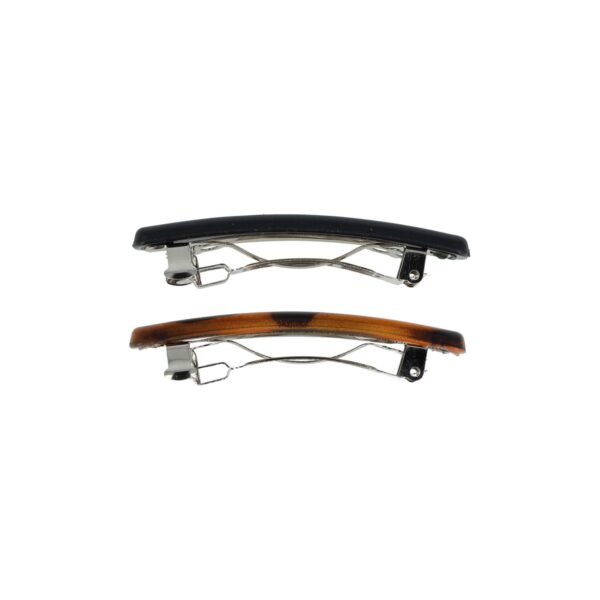 haarspeld klein 5cm bruin zwart set_2 Haarspeld Patentspeld 5cm – Effen – Gevlekt – Zwart Bruin – Set van 2