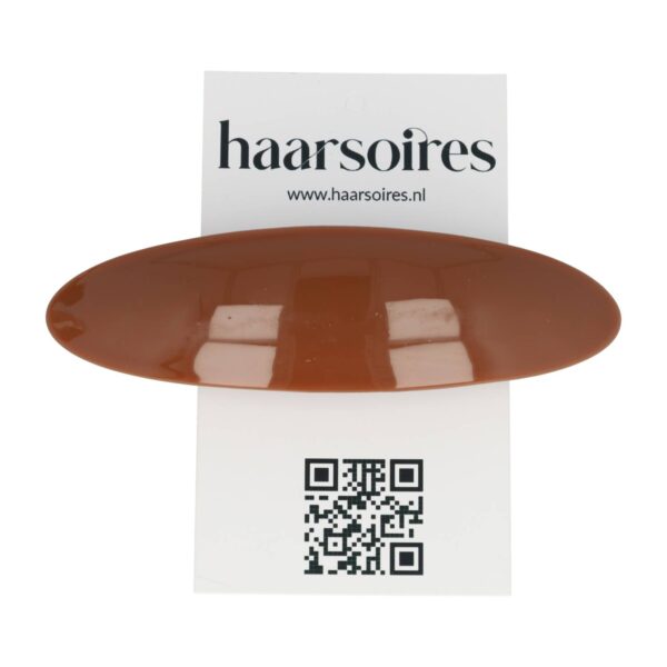 Haarspeld Patentspeld 9cm - Ovaal – Glans – Bruin