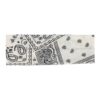 Haarband Stof 7cm - Paisley Patroon - Wit