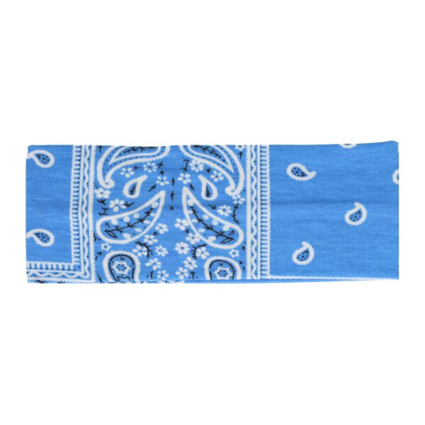 hb stof paisley print 7cm_7 Haarband Stof 7cm - Paisley Patroon - Blauw