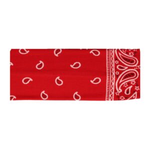 Haarband Stof 7cm - Paisley Patroon - Rood