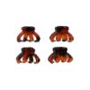 klemmen octopus zwart bruin_3 Haarspeld Haarklemmen 2,5cm – Spinmodel – Bruin – Set van 4