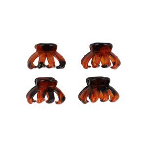 Haarspeld Haarklemmen 2,5cm – Spinmodel – Bruin – Set van 4