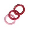 Haarelastieken Invisibobble - Metallic - Telefoondraad - Rood Roze – Set van 3
