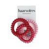 Haarelastieken Invisibobble - Metallic - Telefoondraad - Rood Roze – Set van 3