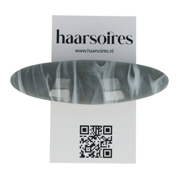 Haarspeld Patentspeld 9cm - Ovaal – Marmer Patroon – Grijs