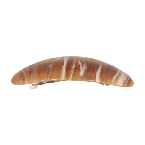 Haarspeld Patentspeld 9cm - Ovaal – Marmer Patroon – Bruin