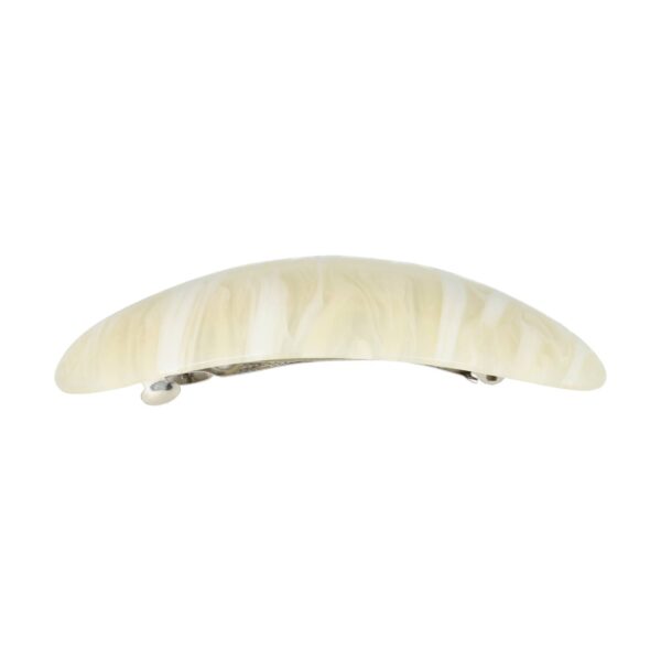 Haarspeld Patentspeld 9cm - Ovaal – Marmer Patroon – Creme