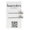 Haarspeld Schuifspeldjes 5cm - Kroontje - Strass Steentjes - Zilver - Set van 2