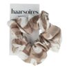 Haarelastiek Scrunchie – Gevlekt Patroon – Zwart Wit Grijs (kopie)