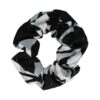 Haarelastiek Scrunchie – Gevlekt Patroon – Zwart Wit Grijs