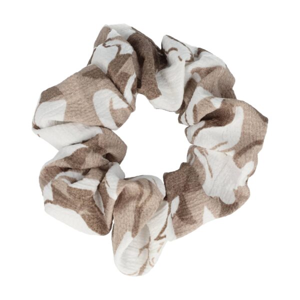 Haarelastiek Scrunchie – Gevlekt Patroon – Zwart Wit Grijs (kopie)