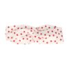Haarband Twist 5cm – Hartjes Print – Gladde Stof – Rood Wit