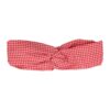 Haarband Twist 5cm – Ruit Print – Gladde Stof – Rood