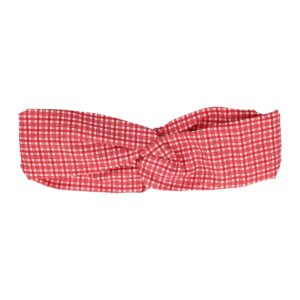 Haarband Twist 5cm – Ruit Print – Gladde Stof – Rood