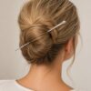 Styling Tool Haarpin 17cm - Druppel – Knot – Metaal – Zilver
