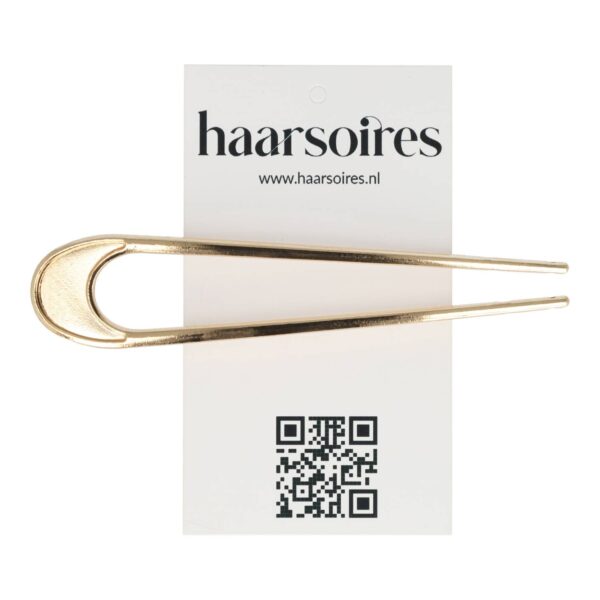 Styling Tool - Haarvork 10cm - Ovaal – Knot Haarpin – Metaal – Goud