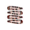 Haarspeld Klikklak 6cm - Basic - Epoxy Gevlekt - Bruin Zwart - Set van 4