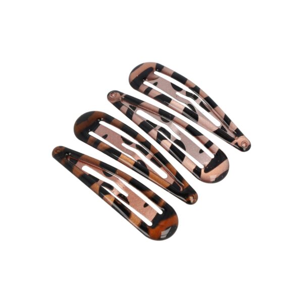 Haarspeld Klikklak 6cm - Basic - Epoxy Gevlekt - Bruin - Set van 4