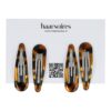 Haarspeld Klikklak 5cm - Basic - Epoxy - Bruin - Set van 4