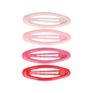 Haarspeld Klikklak 6cm - Ovaal - Epoxy - Roze - Set van 4