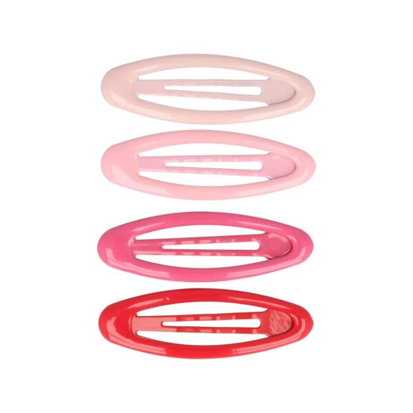 Haarspeld Klikklak 6cm - Ovaal - Epoxy - Roze - Set van 4