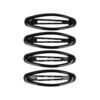Haarspeld Klikklak 6cm - Ovaal - Epoxy - Zwart - Set van 4
