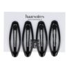 Haarspeld Klikklak 6cm - Ovaal - Epoxy - Zwart - Set van 4