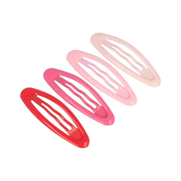 Haarspeld Klikklak 6cm - Ovaal - Epoxy - Roze - Set van 4