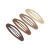 Haarspeld Klikklak 6cm - Ovaal - Epoxy - Bruin - Set van 4