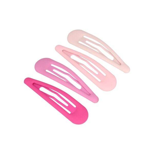 Haarspeld Klikklak 6cm - Epoxy - Matte Kleur Roze - Set van 4