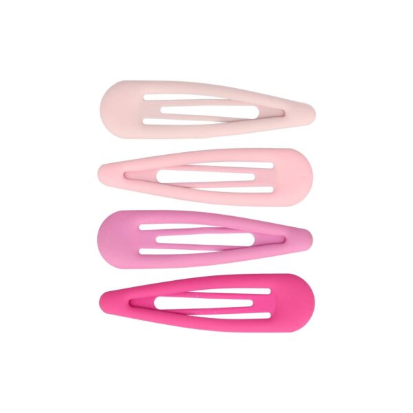Haarspeld Klikklak 6cm - Epoxy - Matte Kleur Roze - Set van 4