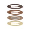 Haarspeld Klikklak 6cm - Ovaal - Matte Kleur - Bruin - Set van 4