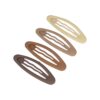 Haarspeld Klikklak 6cm - Ovaal - Matte Kleur - Bruin - Set van 4