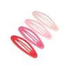 Haarspeld Klikklak 6cm - Ovaal - Matte Kleur - Roze - Set van 4